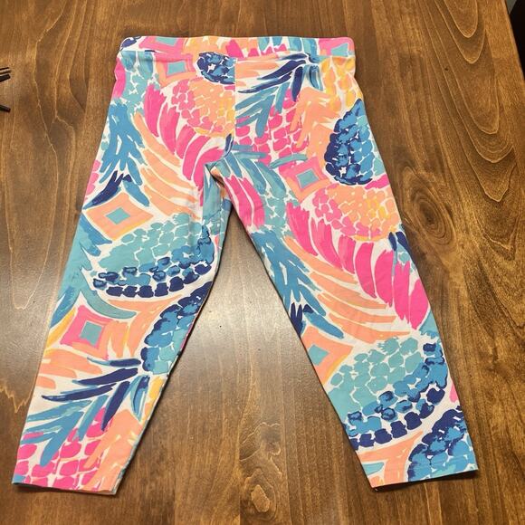 Lilly Pulitzer Maia Cropped Leggings Goombay Smashed Reduced Girls Size L (8/10) - Picture 10 of 10